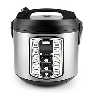 $30.10: Aroma Housewares Professional Plus ARC-5000SB Digital Rice Cooker, Silver, Black, 4QT @Amazon
