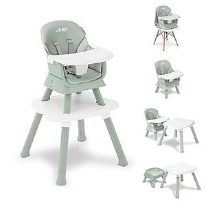 [AC] $79.99: Jeep Milestone 6-in-1 High Chair by Delta Children, Sage Green