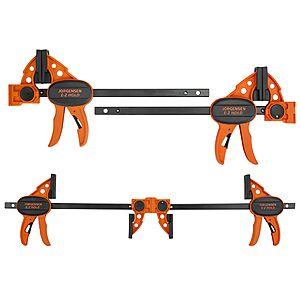 $25.19: Jorgensen 6" Bar clamps for woodworking, 4-Pack, 200 lbs capacity