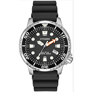 Citizen Promaster Dive Eco-Drive Watch, 3-Hand Date, ISO Certified, Luminous Hands and Markers, Rotating Bezel $202.63