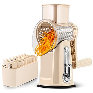 [Prime] 5-in-1 SUSTEAS Multifunctional Manual Rotary Cheese Grater $12.49 + Free Shipping