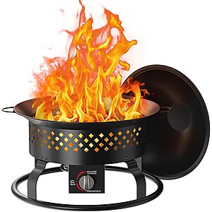 19" R.W.FLAME 50000 BTU Smokeless Portable Propane Fire Pit $47.99 + Free Shipping