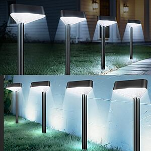 8-Pack Fashlits Outdoor Solar Pathway Lights (Cold White or Warm White): 6-Pack $14.99, 8-Pack $19.99 + Free Shipping