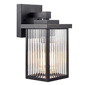 10.6" hameso Anti-Rust Metal Frame Wall Mount Glass Porch Light $11.49 + Free Shipping w/ Prime or on $35+