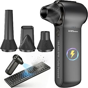 HTAIER 180,000RPM Cordless Electric Air Duster w/ 3-Speed Fan $19.79 + Free Shipping w/ Prime or on $35+