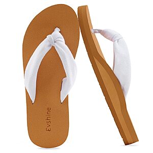 Evshine Women's Lightweight Flip Flops w/ Soft Knit Straps $5.99 + Free Shipping w/ Prime or on $35+