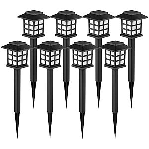 12-Pack GIGALUMI Solar Outdoor Pathway Lights (Warm White) $11.99 + Free Shipping w/ Prime or on $35+