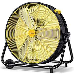 [Prime] 27" VAGKRI 360&deg; Tilt Industrial High Velocity 3-Speed Drum Fan $84.99 + Free Shipping