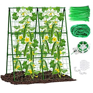 33"x47" Eunice A-Frame Metal Plant Support Trellis w/ Net $12.39 + Free Shipping w/ Prime or on $35+