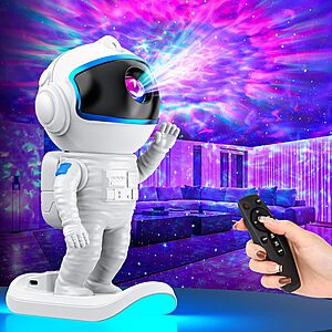 Astronaut Galaxy Star Projector Night Light w/ Remote & 17 Modes (Blue) $9.99 + Free Shipping w/ Prime or on $35+