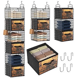 60" 6-Tier Orapoke Closet Metal Hanging Organizer w/ Drawers $24.99 + Free Shipping w/ Prime or on $35+