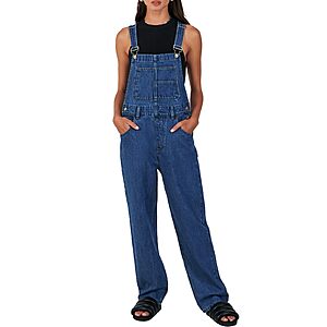 ANRABESS Women's Denim Bib Overalls w/ Loose Fit Jean Jumpsuit $14.99 + Free Shipping w/ Prime or on $35+
