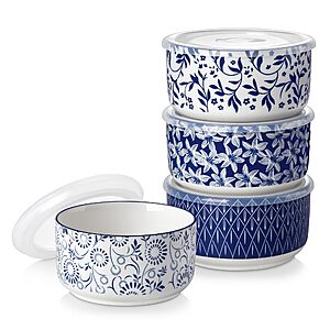 4-Pack 36-Oz vancasso Ceramic Serving Bowls w/ Lids $34.99 + Free Shipping w/ Prime or on $35+