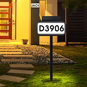 Malitupy Solar Waterproof House Numbers Address Sign $13.79 + Free Shipping w/ Prime or on $35+
