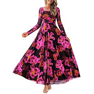 BTFBM Women's Boho Floral Maxi Dress (Various) $18.79 + Free Shipping w/ Prime or on $35+