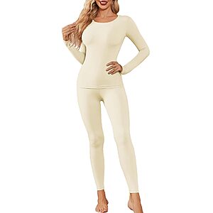 Ekouaer Women's Thermal Base Layer Pajama Sets (Various) $7.49 + Free Shipping w/ Prime or on $35+