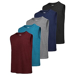 5-Pack QWE Boys Dry-Fit Sleeveless Athletic Undershirts Tank Tops (Various, Age: 5Y-6Y to 16Y-18Y) $9.49 + Free Shipping w/ Prime or on $35+