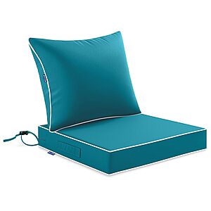 24"x24"x4" MIULEE Waterproof Outdoor Seat Cushion w/ Straps $9.99 + Free Shipping w/ Prime or on $35+