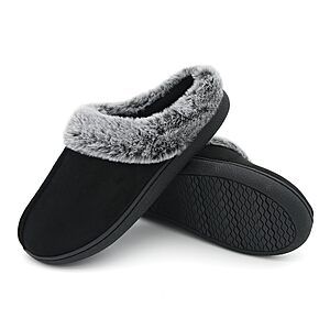 Jerzmy Women's Fuzzy House Slippers (Black or Brown) $7.99 + Free Shipping w/ Prime or on $35+