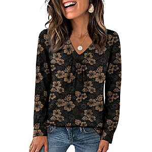 OFEEFAN Women's Long Sleeve Shirts (Various) from $6.99 + Free Shipping w/ Prime or on $35+
