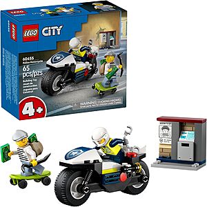 LEGO City Police Motorcycle Chase Building Toy (60455) - $6.99