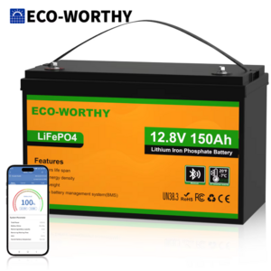ECO-WORTHY 12V 150AH Bluetooth LiFePO4 Battery $90.56 + FS