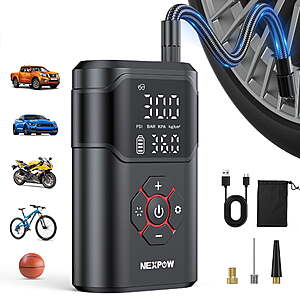 150PSI NEXPOW Portable Tire Inflator Air Compressor $10 @ Walmart