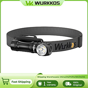 Wurkkos HD10 1200Lm 90 CRI USB-C Flashlight or Headlamp $19.70 + Free S/H