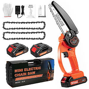 6" NEXPOW Cordless Mini Chainsaw w/ 2 Batteries $20 + Free S/H @ Walmart