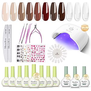 MelodySusie Gel Nail Kit with P-ART06G Cordless UV Lamp $10 @ Amazon
