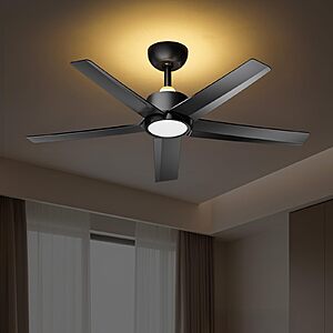 (prime) 44" ocioc 6 6-speed Ceiling Fan w/ Dimmable 3000&ndash;6500K Light $39 + Free S/H