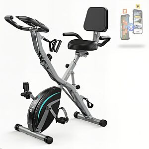 Pleny Folding Stationary Exercise Bike $77 + Free S/H