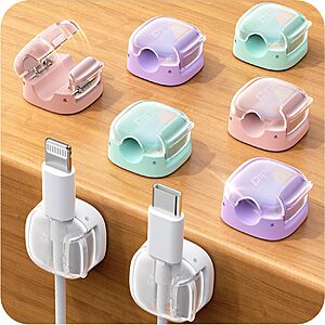 8-Pack Chfeila Dual Spring & Clasp Lock Adhesive Cable Organizer Clips $4 @ Amazon