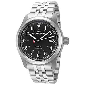 42mm Glycine Combat Field Automatic Watch on Bracelet $399 + Free S/H