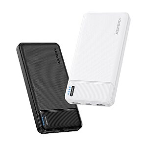 (prime) 2-Pack AsperX 10000mAh USB-C Power Banks $15 + Free S/H