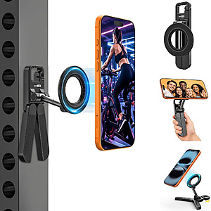 Magnetic Phone Mount Holder for Gym w/ N52 Strong Magnet MPT-03 360&deg; Rotation, For iPhone 12-17 & Android $12.49