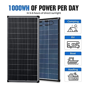 AeternaSol 200W 18BB N-Type Solar Panel 25% Efficiency Off-Grid 12V Charging $59 + Free Shipping
