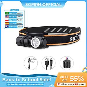 Sofirn Flashlights Models on Sale - from $10.8 + Free S/H - Sofirn HS10 $10.8, Sofirn SC18 Green $12.49, Sofirn SP35T $22.6, & Much More