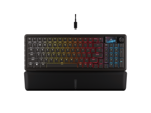 Corsair Vanguard 96 Wired Mechanical Gaming Keyboard – 96% Layout, MLX Plasma Linear Switches, 8000Hz Polling, LCD Display, Virtual Stream Deck, G-Keys, SOCD Flashtap, QWERTY US – Black