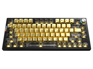 MONTECH MKey Pro Newegg 25th Anniversary Limited Gold Edition Mechanical Gaming Keyboard, Tri-Mode Bluetooth 5.2 / 2.4GHz Wireless / USB-C Wired, 75% Layout, Hot-Swappable, VIA/QMK, Gateron G Pro 3.0