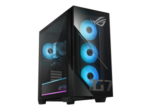 ASUS ROG GM700 (2025) Gaming Desktop PC, AMD Ryzen 7 8700F Processor, AMD Radeon RX 9060 XT PRIME OC, 1TB M.2 NVMe PCIe 4 SSD, 32GB DDR5 RAM, Windows 11 Home, GM700TZ-NB766