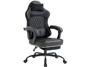 Dowinx Ergonomic Gaming Chair, Adjustable Recline Computer Chair With Linkage Armrest, Breathable Leather Office Chair With High-Density Foam & Pocket Spring, Desk Chair for Adult, 300 lbs, Black