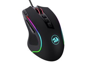 Redragon M612 Predator RGB Gaming Mouse, 8000 DPI Wired Optical Gamer Mouse with 11 Programmable Buttons & 5 Backlit Modes, Software Supports DIY Keybinds Rapid Fire Button