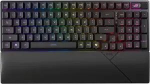 ASUS ROG Strix Scope II 96 RX Wireless Optical Gaming Keyboard - 96% Full-Size, Tri-Mode Connectivity, Pre-lubed ROG RX Red Linear Switches ABS Keycaps, RGB, PC/Mac Support - Black