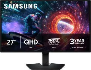 Samsung Odyssey G50SF 27" QHD 2K 1440P 180Hz NVIDIA G-Sync Compatible 0.03ms HDR10 OLED Gaming Computer Monitor with Height Adjustable, Swivel, Pivot & Tilt Stand LS27FG500SNXZA
