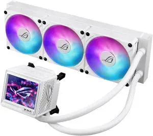 ASUS ROG RYUYJIN III 360 ARGB EXTREME White Edition all-in-one AIO CPU liquid cooler, AMD Ryzen 9000 & Intel® Core™ Ultra Ready, Asetek Gen8 V2 pump; high airflow & static pressure magnetic fans