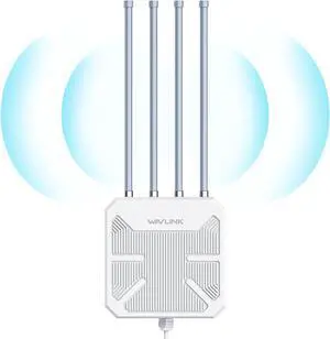 Wavlink AX1800 Outdoor WiFi Range Extender Dual Band WiFi Repeater Long Range Weatherproof Outdoor WiFi Signal Booster Access Point | Mesh with POE and IP67, Gigabit Port, Seamless Roaming & MU-MIMO