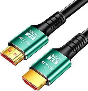 kirzi 8K@60Hz HDMI Cables 6ft, Ultra High Speed hdmi 2.1cable 4K@120Hz 48Gbps HD HDMI to HDMI Cord, Support Dynamic HDR, eARC, Dolby Atmos, Compatible with PlayStation 5, Xbox Series X, Samsung TVs