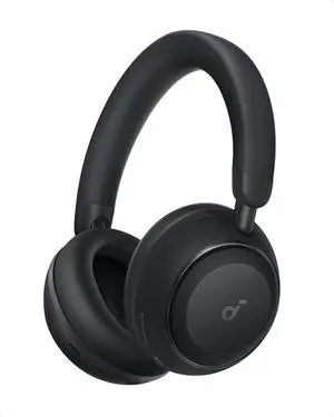 Soundcore Space 2 by Anker, Active Noise Cancelling Headphones, Comfortable Fit, 50H Playtime, LDAC Hi-Res Wireless Audio, Dual Connection, Clear Calls, Bluetooth 6.1, Nap Mode, Wearing Detection