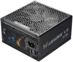 Super Flower Leadex VII XG 1300W 80+ Gold, Cybenetics Platinum, Full Modular, ATX 3.1 & PCIe 5.1, W/12VHPWR Cable (2x8pin - 16pin native cables) , Power Supply, FDB Fan, SF-1300F14XG, Black version